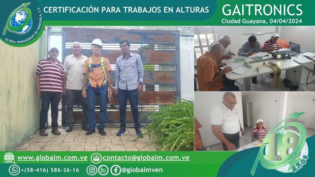 Curso-Certificación-Trabajos-Altura-Gaitronics-Guayana